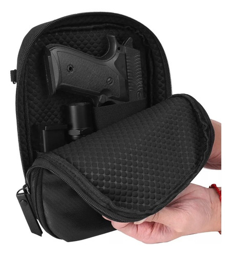 Fundas Pistola Doble Capa Bolsa Riñonera Hombre Táctica Edc