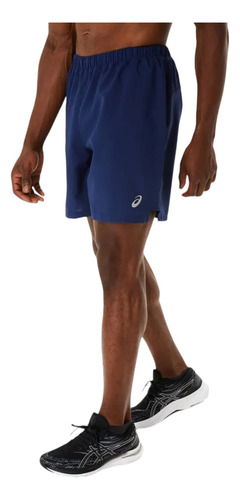 Short Asics Hombre Caballero Running Azul Ready Set 7in