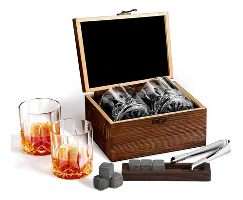 Sjwlxyqmc Juego De Caja De Cristal De Whisky Para Hombres, 2