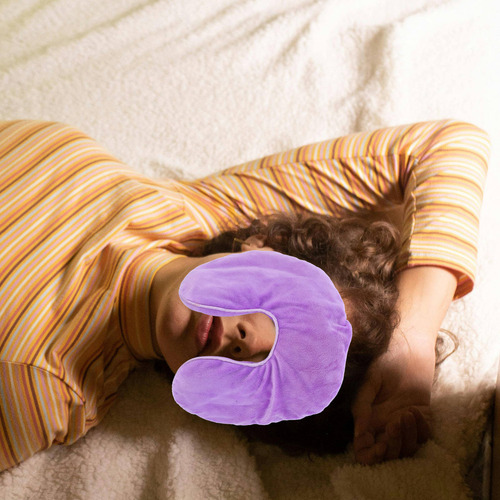 Nuevo Máscara For Dormir Pesada De Color Morado Con Perlas