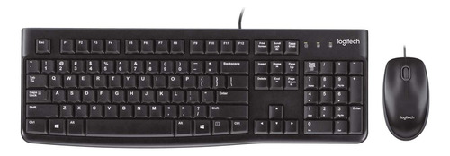 Teclado Logitech + Mouse Mk120 Usb Sp Black