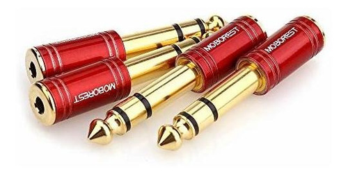 Adaptador De Auriculares Moborest 4pcs 1/4puLG A 3.5mm Trs