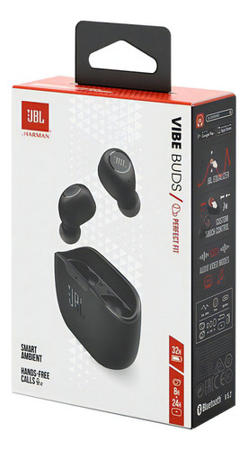 Audífonos Inalámbricos Jbl True Wireless Vibe Buds Negros Color Negro Color de la luz Negro