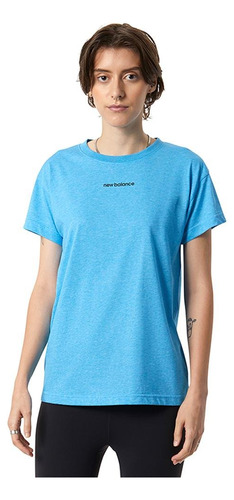 Camiseta New Balance Relentless Crew Para Mujer-azul