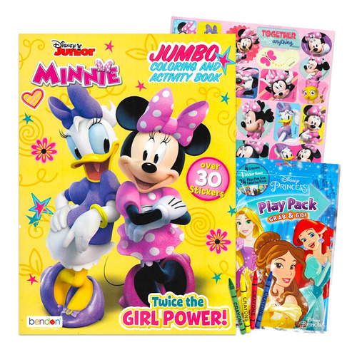 Minnie Mouse - Juego De Libros Para Colorear Y Activ.