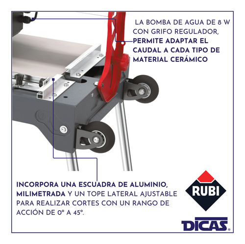 Cortadora Cerámica Eléctrica Rubi Evo 65 Cm Incluye Disco