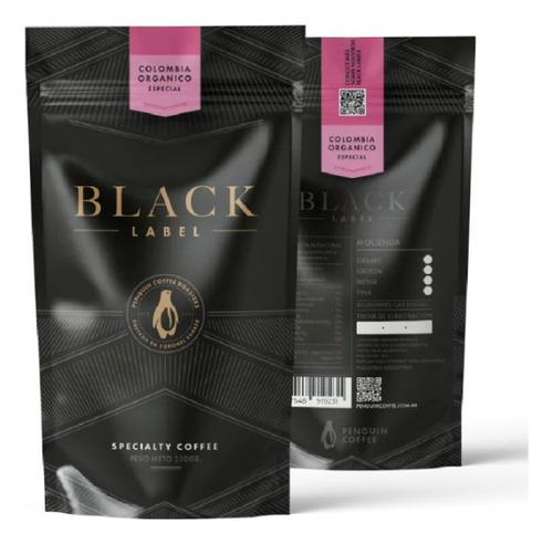 Pack X 2 Café Penguin Coffe Roaster Colombia Orgánico 250 Gr