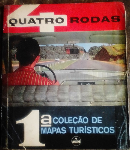 Revista 4 Rodas 1ª Coleção Mapas 1962 -capa C/ Fita Adesiva 