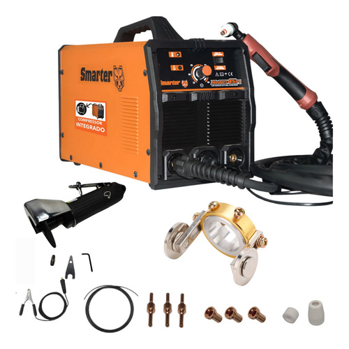 Corte Plasma Compressor Serra Pneumática Rolo Guia 12 Itens