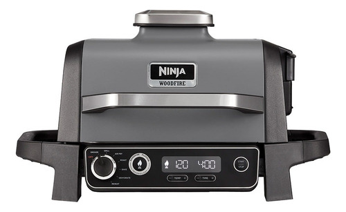 Parrilla Eléctrica Con Ahumador Woodfire Og701 Ninja Color Gris