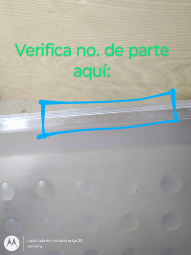 Repisa Tray Chilled Room Refri Samsung Da63-04340a (Usado)