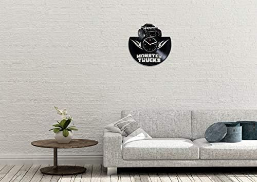 Clock Monster Trucks Reloj Con Disco De Vinilo Reloj De Pare
