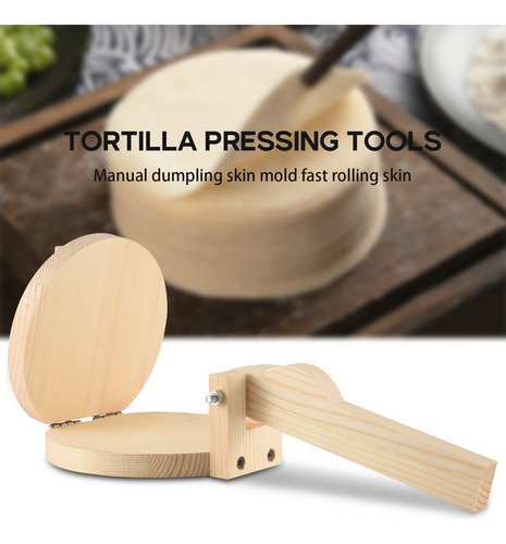 Prensador De Madera Para Tortillas Y Albóndigas, Prensador D