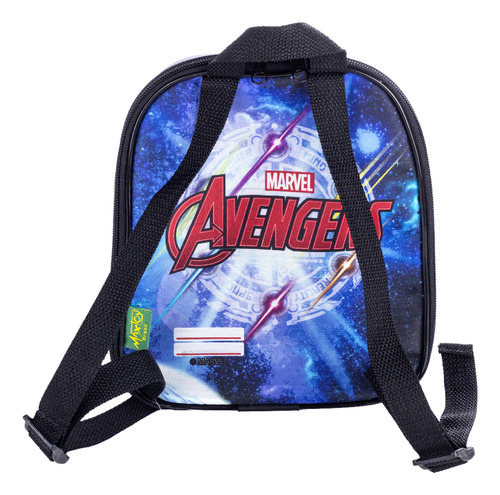 Mochila E Lancheira Em 3d Capitão America Rígida Cor Azul