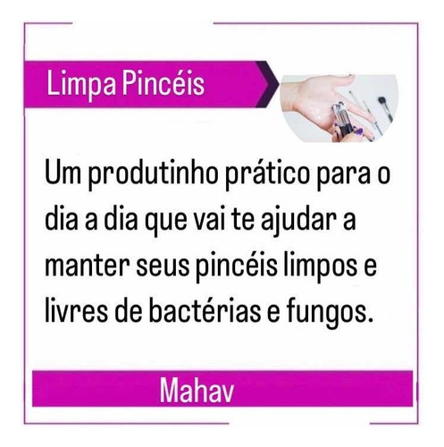 Limpiador de brochas de maquillaje Mahav Fast Clean, color transparente