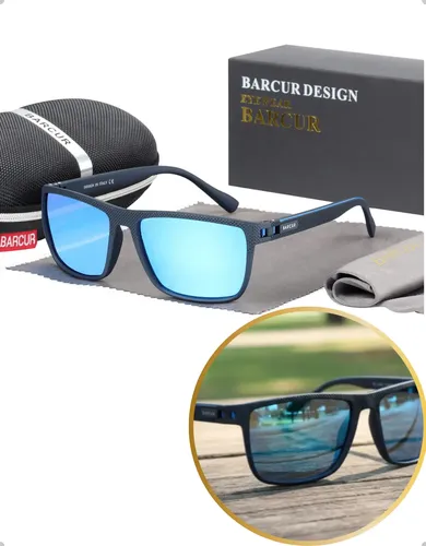 Óculos De Sol Masculino Polarizado Proteção Uv400 Original Premium Azul