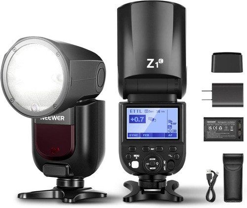 Neewer Z1-c Ttl Round Head Flash Speedlite For Canon Dslr Ca