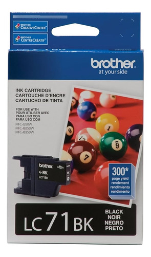 Original Brother Ink Cartucho Impresora Tinta Lc71bk /1pz