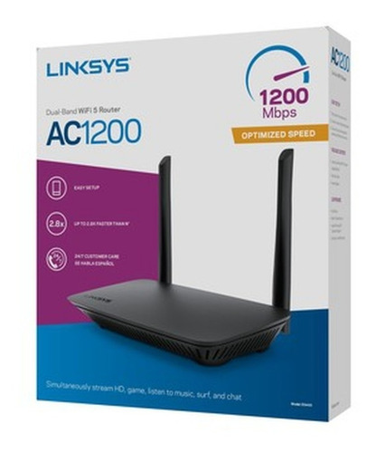 Router Linksys Dual Band Ac1200 Mbps 2 Antenas 10/100 E5400