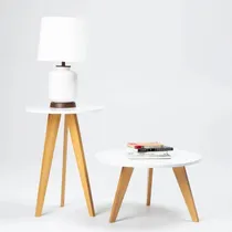 Comprar Set De 2 Mesas Ratonas Living Nórdicas Escandinavas 