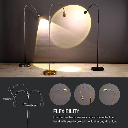 Lámpara De Pie De Haz Led Ajustable Foco Regulable