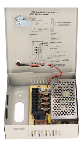Fonte De Alimentação Cctv 4 Canais 12v 3a Circuito Fechado D