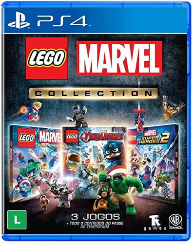 Jogo Ps4 Lego Marvel A Coletânea 3 Jogos Game Mídia Física