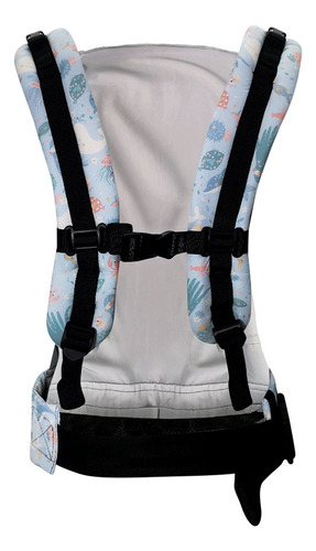 Portabebé Ergonómico Canguro La Rebozería Nukú Dryfit Bebé Color Paraiso Marino