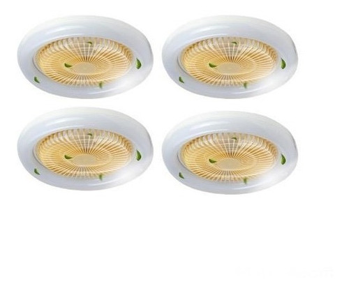 Paquete Lampara Led Ventilador Techo Luz Blanca Socket 4 Pzs