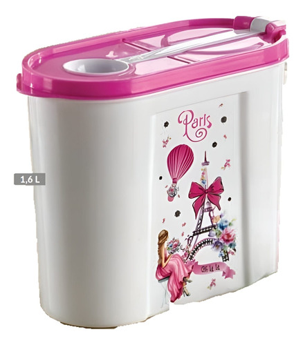 Contenedor Topper Con Cuchara Modelo París 1.6 Litros