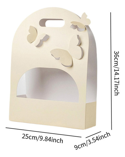 10 Piezas Caja De Flores De Mariposa 3d, Amarillo Cremoso