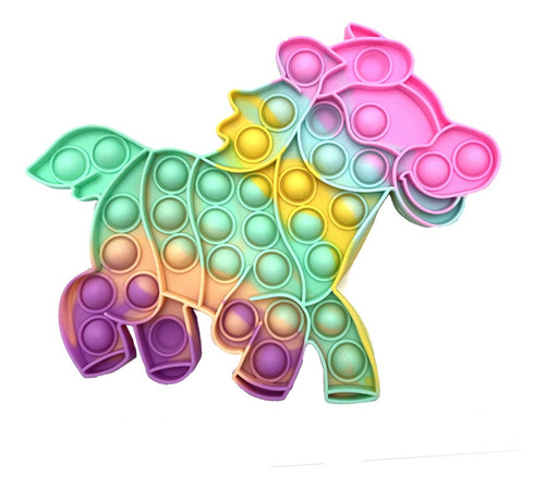 Poppit Pop It Multicolor Silueta Pony Caballo Galope