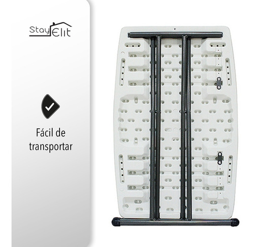 Imagen 5 de 8 de Mesa Plegable De Servicio Ajustable Resistente Hogar