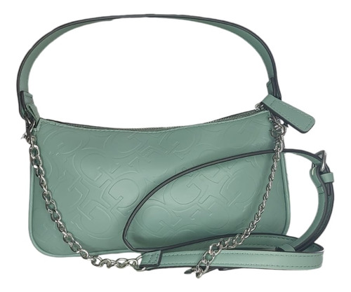 Bolsa Crossbody Guess Verde Menta Grabado