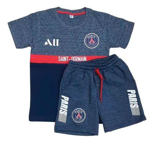 Conjunto Algodón Remera + Short De Niño Paris 