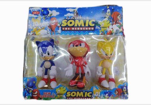 Sonic, Knuckles, Y Super Sonic De Juguete 