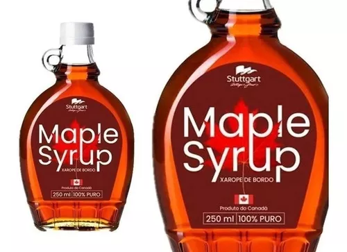 Xarope Bordo Maple Syrup 100% E 15% Nat Panqueca 12x S/juros