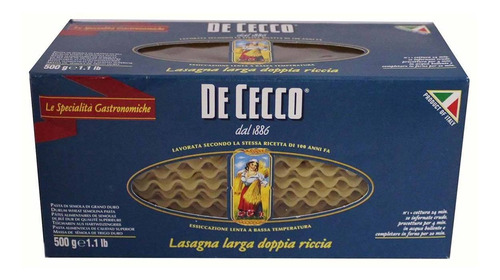 Pasta Marinter De Cecco Lasagna Larga Caja 500g