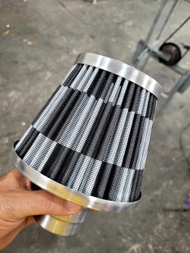 Filtro De Ar Esportivo Duplo Fluxo Universal Lavável Grande Xadrez