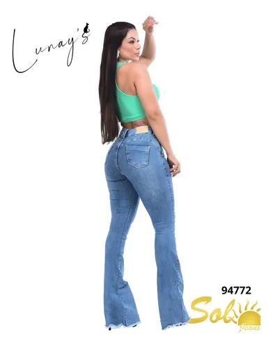 Cal a Flare Cintura Alta Mulheres Altas Sol Jeans A772