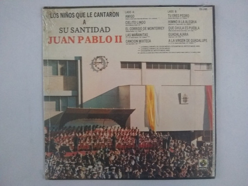 Imagen 2 de 7 de Lp Los Niños Que Le Cantaron A Su Santidad Juan Pablo Ii Nue