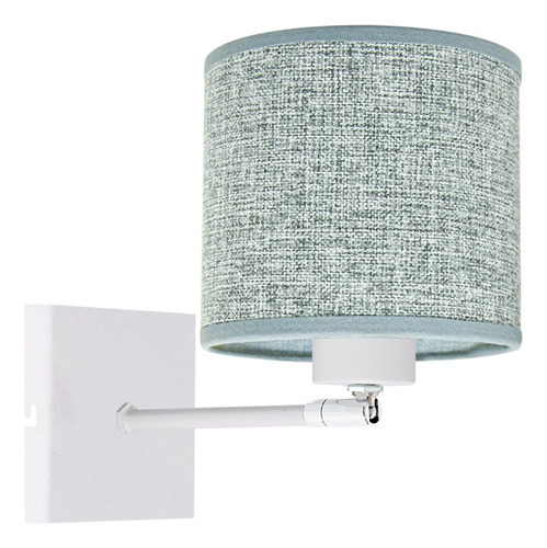 Lampara Velador Dormitorio Aplique Movil Led Pared Pantalla Estructura Blanco/gris Venecia