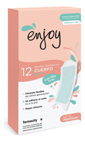 Bandas Depilatorias Enjoy Cuerpo Piel Seca X 12 Un