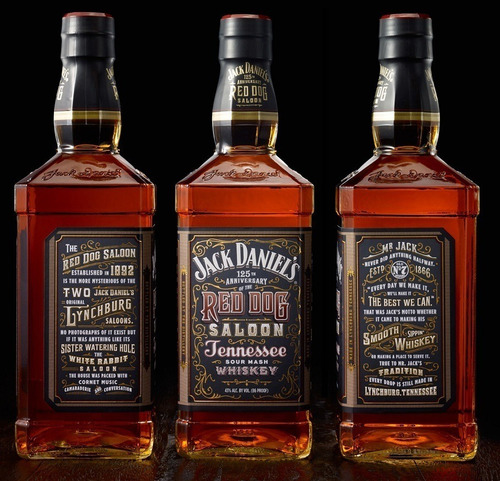Imagen 3 de 10 de Whisky Jack Daniels Red Dog Saloon 700ml En Estuche