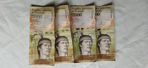 Billetes 2000 Bolivares Venezuela Agosto 2016