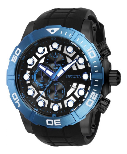 Reloj Invicta 40141 Negro Hombres Color del bisel Azul marino