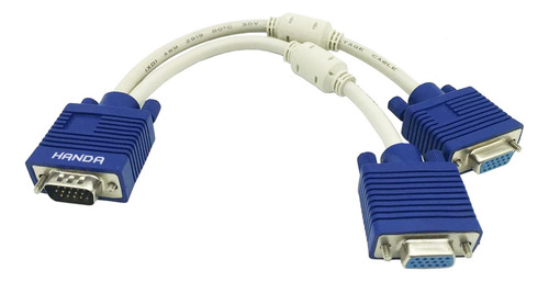 Cable Splitter Vga Doble Adaptador Duplica Imagen Macho Hemb
