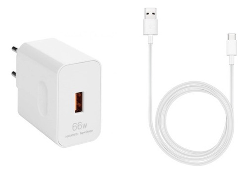 Cargador Original Supercharge 66w Huawei + Cable Tipo C