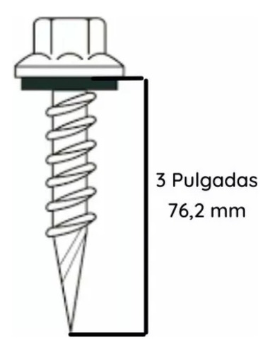 Tornillo Autoperforante Hex Techo Pta Fina 10x3 (400 Unds)