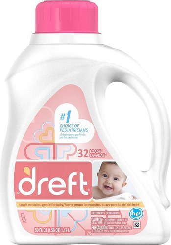Dreft Baby Baja Espuma Líquido 1470 Cc
